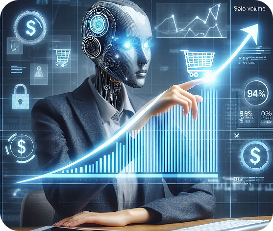 Hire AI developer for sales and marketing automation icon.